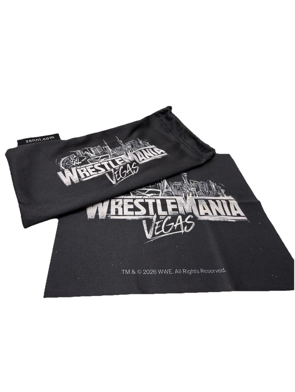 2026 WWE WrestleMania 42 Las Vegas Zenni Sunglasses Case and Cleaning Cloth Set